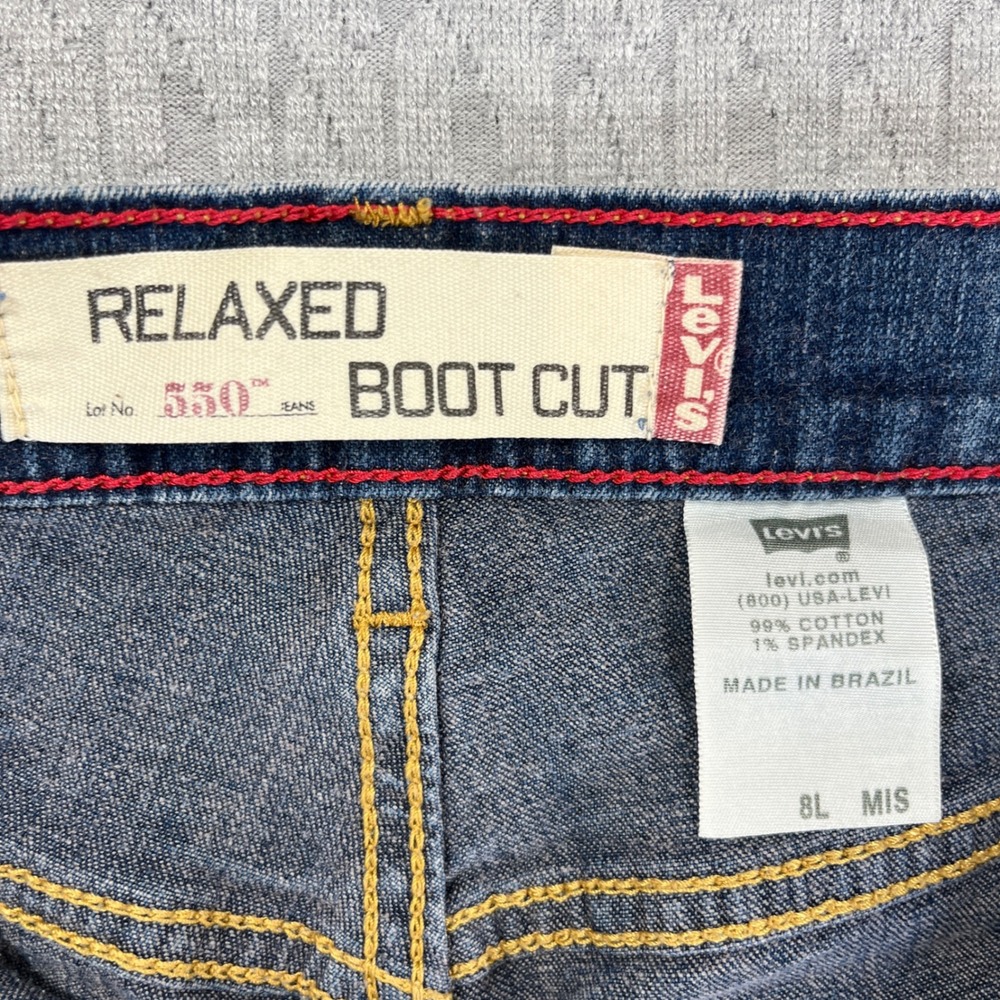 Levis 530 Relaxed Boot Cut Dress Jeans Women 8L/28X31 mid rise blue medium wash - Picture 2 of 11